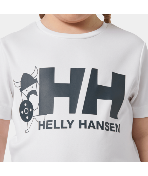 Logo HH na UV bílém dětském tričku 