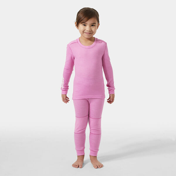 Dětské termoprádlo Helly Hansen K Lifa Merino set - meta pink