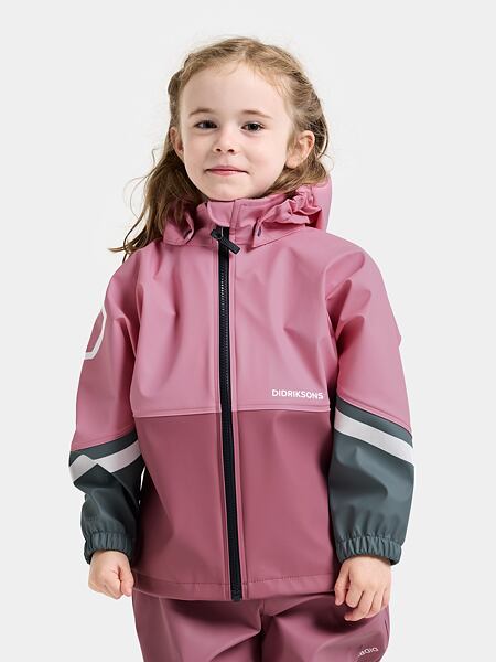 Dětský set do deště Didriksons Waterman light heather pink 4