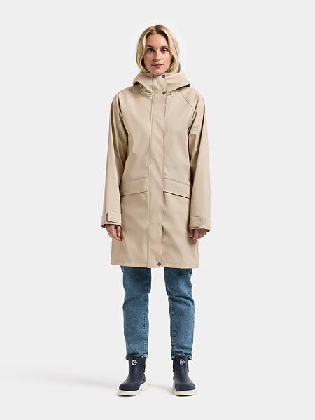 Dámská bunda do deště Didriksons Elly parka clay beige 4