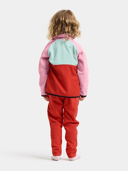 Dětská fleecová mikina Didriksons Monte half bu - light heather pink 5