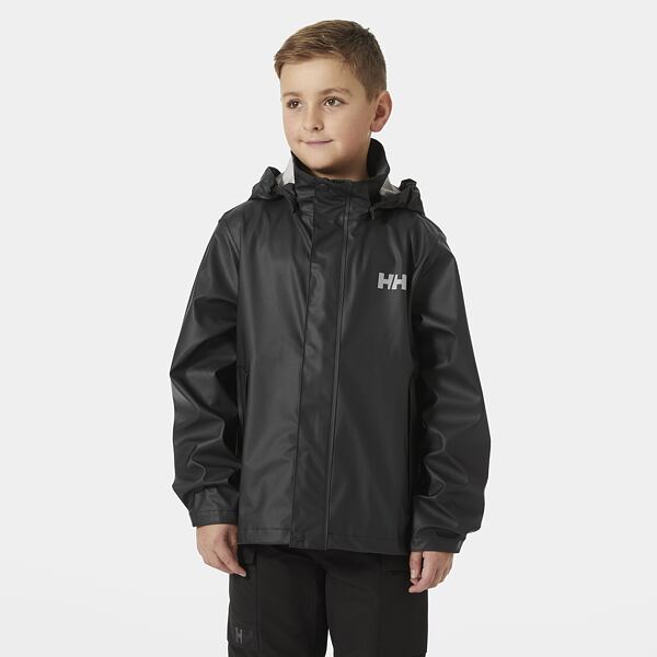 Dětská pogumovaná bunda do deště Helly Hansen Jr Moss jacket černá