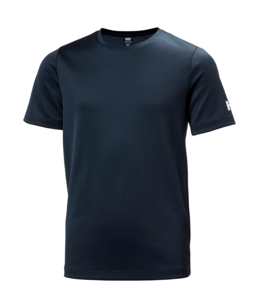 Dětské funkční UV tričko Helly Hansen Jr Tech krátký rukáv - navy zepředu