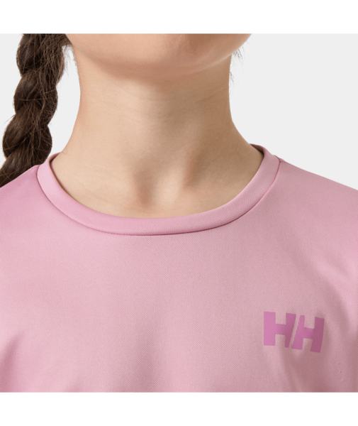 Detail UV růžového funkčního trička Helly hansen 