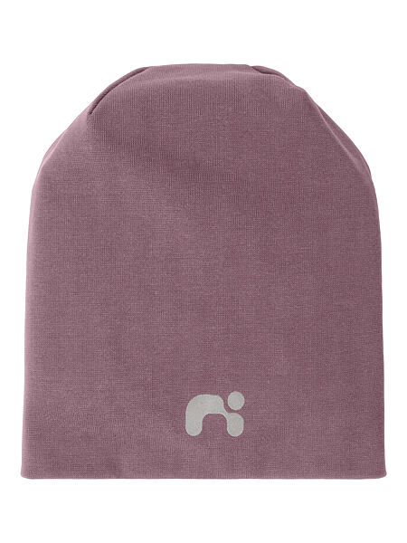 Dětská čepice Name It Moppy beanie s reflexním logem - grape shake