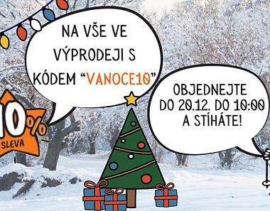 VÝPRODEJ S 10% SLEVOU NAVÍC S KÓDEM "VANOCE10"