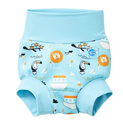 Dětské plenkové plavky Splash About Happy Nappy Zvířátka modrá