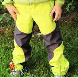 Dětské softshellové kalhoty Fantom do nápletu outdoor signální žluto černá