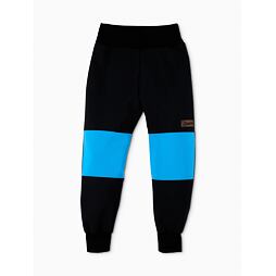 Dětské softshellové kalhoty Drexiss s fleecem black blue