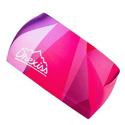 Funkční čelenka dvouvrstvá Drexiss s fleecem Shapes pink - zateplená