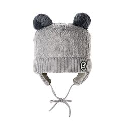 Dětská zimní čepice Huppa Remy s merinem light gray
