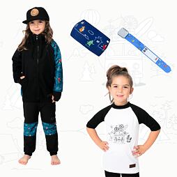 Dětský softshellový outfit Promaledobrodruhy - petrol ZATEPLENÝ / NEZATEPLENÝ