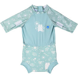Dětské plavky/kostýmek Splash About Happy Nappy 3/4 rukáv Sunsuit Sunny Bear