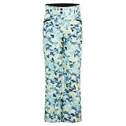 Dětské zimní kalhoty Ziener Alin Jr - lime light patchwork print