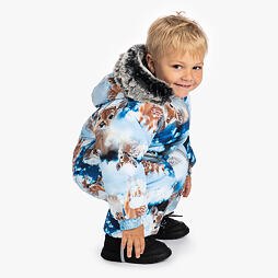 Dětská zimní kombinéza Huppa Ottis navy pattern - světlý