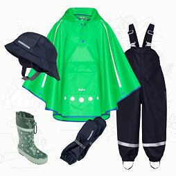 Dětský outfit do deště Playshoes - zelený