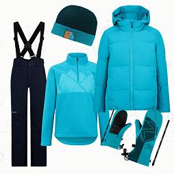 Dětský zimní outfit Ziener pro juniory Awar - aqua breeze
