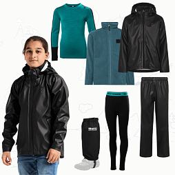 Dětský outfit do deště Didriksons pro juniory black