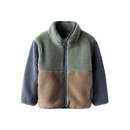 Dětská fleecová mikina Name It Sherpa - chinois green