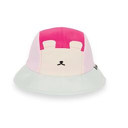 Dětský UV klobouk Kietla s ouškama Fun Ours‘on - Bear Raspberry (s UV senzorem)