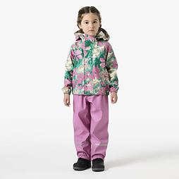 Dětský set do deště Helly Hansen K Bergen 2.0 PU rainset - meta pink aop