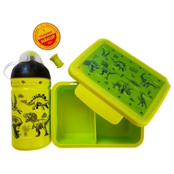 SET ZDRAVÁ LAHEV A ZDRAVÁ SVÁČA svačinový box a lahev 0,5l Dinosauři