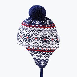 Dětská pletená čepice Kama BW22 WINDSTOPPER s merinem tm. modrá