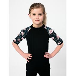 Dětské funkční UV tričko Drexiss CoolMax krátký rukáv Moon flowers