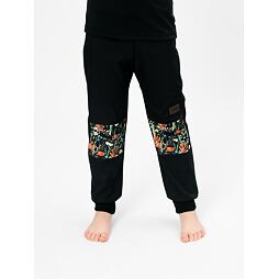 Dětské softshellové kalhoty Drexiss bez zateplení black - autumn medaw