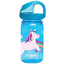 Dětská lahev Nalgene Clear Kids OTF 350 ml Blue unicorn sustain