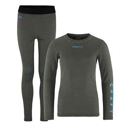 Dětské termoprádlo Craft Core set Warm Baselayer šedé