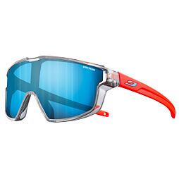 Dětské sluneční brýle Julbo Fury Mini SP3 CF 4-8 let shiny translucent gray/matt fluorescent orange