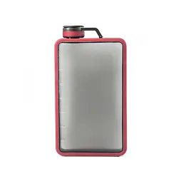 Průhledná placatka GSI Outdoors Boulder Flask 475 ml haute red