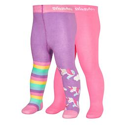 Dětské punčocháče Playshoes lilac/light-pink - double pack