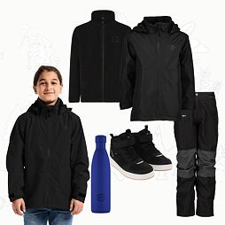 Dětský nepromokavý outfit Didriksons Piko - black