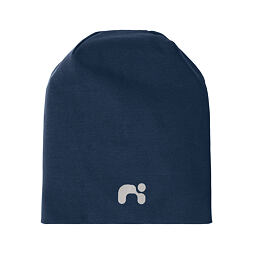 Dětská čepice Name It Moppy beanie s reflexním logem - insignia blue