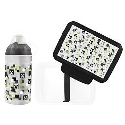 SET ZDRAVÁ LAHEV A ZDRAVÁ SVÁČA svačinový box a lahev 0,5l Pixel head