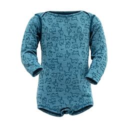 Dětské funkční body s merinem Devold Duo active baby moon s dlouhým rukávem