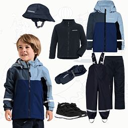 Dětský nepromokavý outfit Didriksons Pilvi - navy