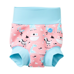 Dětské plenkové plavky Splash About Happy Nappy Zvířátka růžová