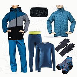 Dětský outfit do přírody i na běžky - modrý
