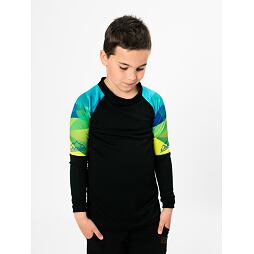 Dětské funkční UV tričko Drexiss CoolMax dlouhý rukáv shapes colours - blue