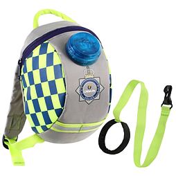 Reflexní batoh s bezpečnostním vodítkem LittleLife Emergency service Toddler Backpack police 2 l