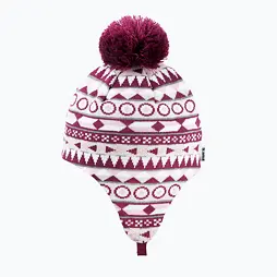 Dětská pletená čepice Kama BW23 WINDSTOPPER s merinem purpurová