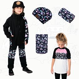 Dětský softshellový outfit Moon unicorns