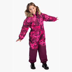 Dětská zimní kombinéza Huppa Wille 2 burgundy pattern / burgundy