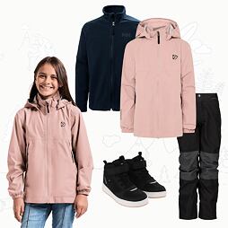 Dětský nepromokavý outfit Didriksons Meliss - vintage pink