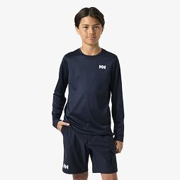 Dětské funkční UV tričko Helly Hansen Jr Tech LS Crew dlouhý rukáv - navy