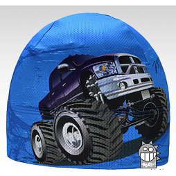Dětská funkční čepice Dráče Bruno modré auto