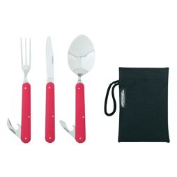 Příborový set Ferrino Clip Cutlery - červený